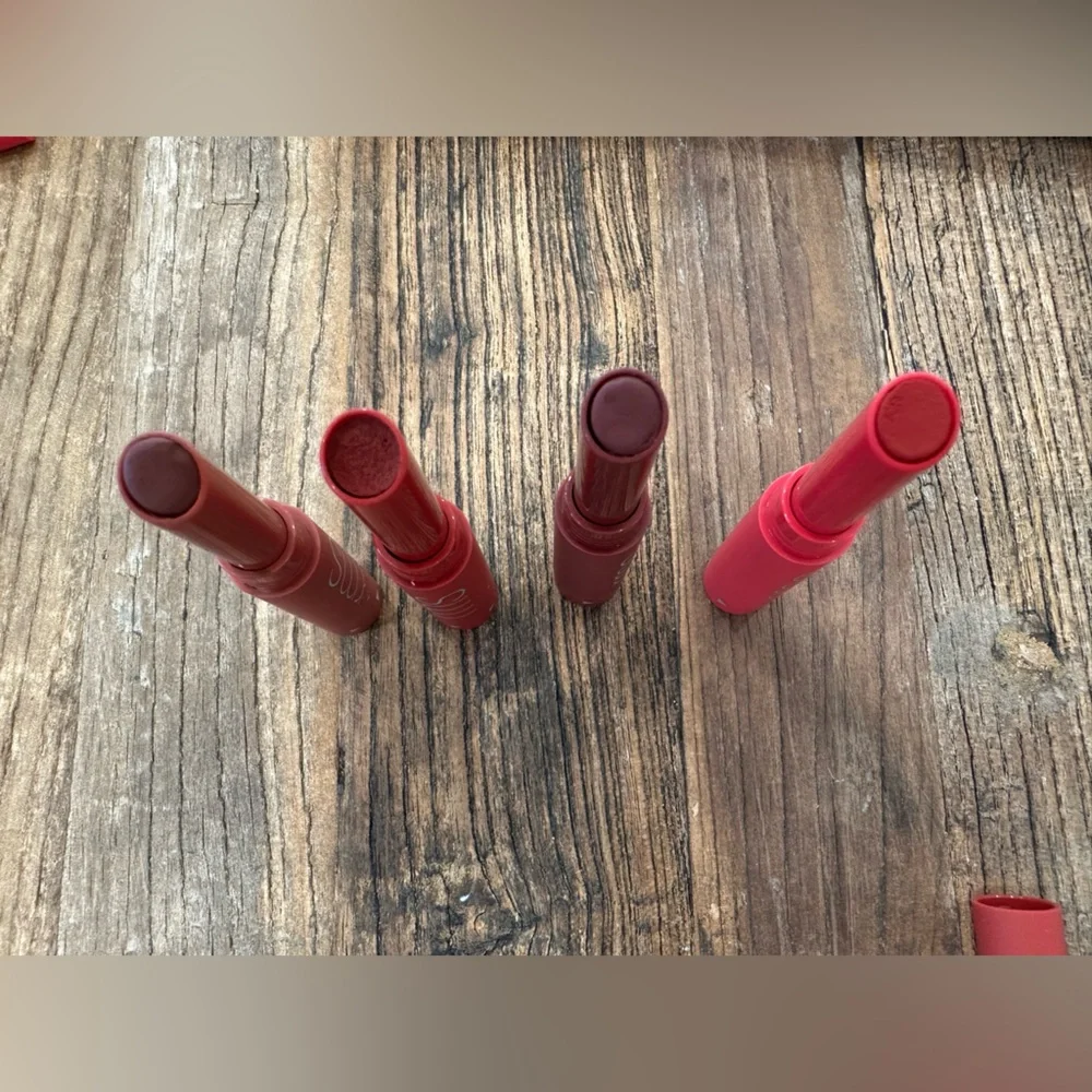 RMS Beauty Lip Balm & Gloss serum Set in Mauve, Rose, Berry, Bright Pink